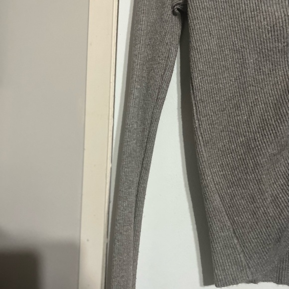 Dreamers By Debut Brownish/Grayish Long Sleeve Sweater Blouse M - Picture 6 of 6